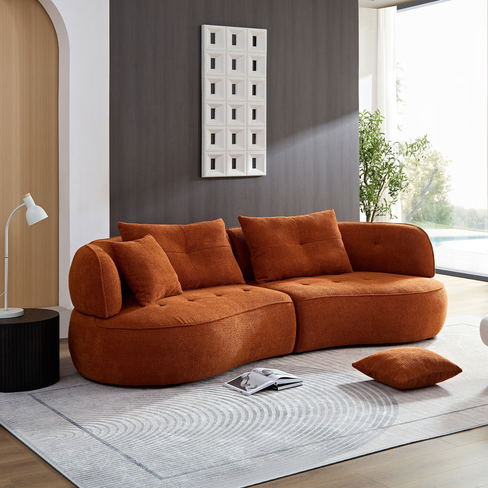 Modular Sofa, Durable Fabric, Solid Wood Frame, High Density Sponge Padding, Seating For 4