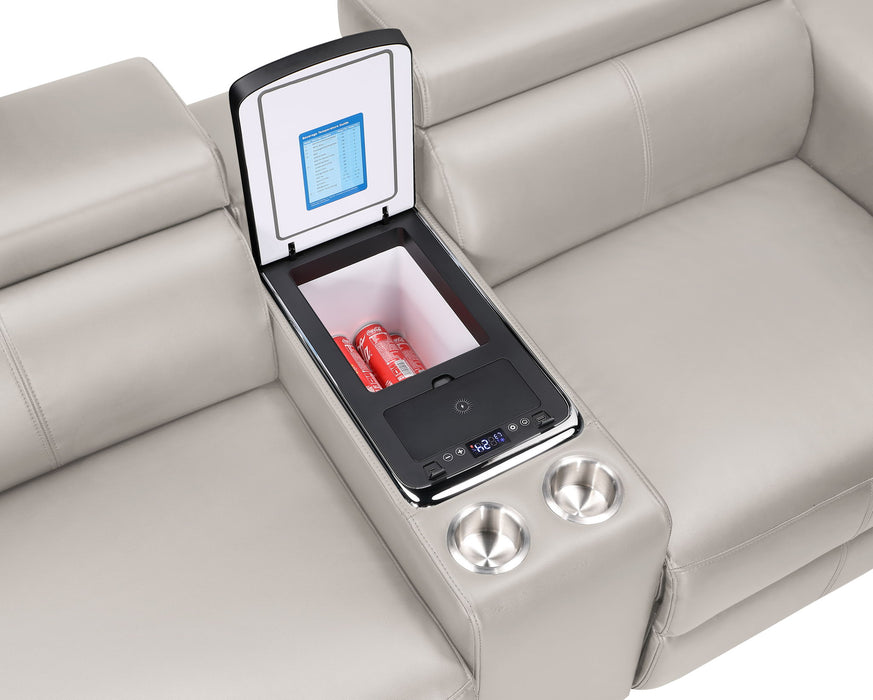 Nova - Sectional With Bluetooth Speaker, LED And Lifting Wine Cabinet