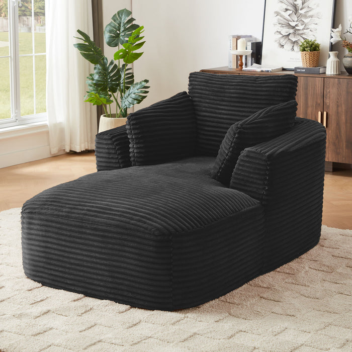 Oversized Chaise Lounge Chair Indoor - Black