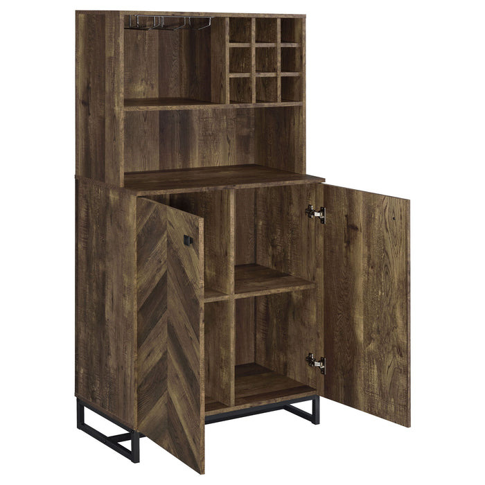 Harlie - 2 Door Wine Cabinet - Oak