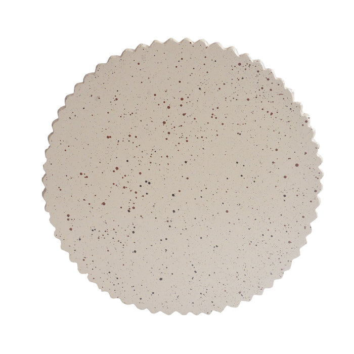 Side Table With Speckled Ribbed Texture