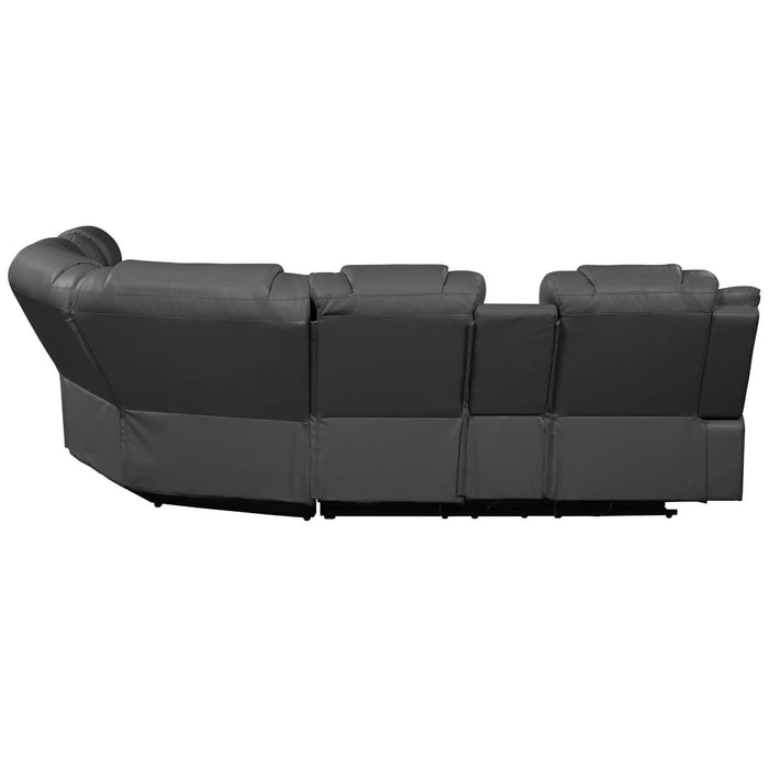 Challenger - Recliner Sectional Sofa, Built In USB, C Ports & Bluetooth