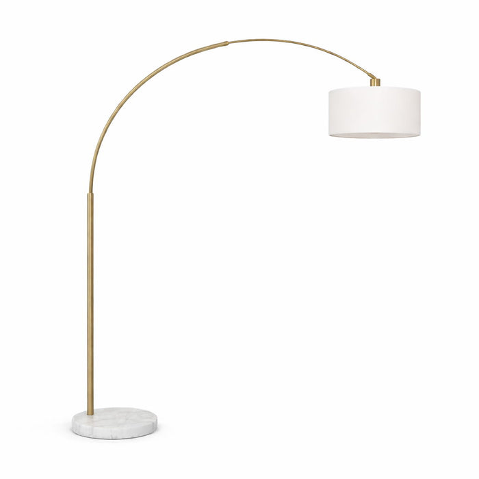 Ambient - Arch Floor Lamp With Large Shade - Gold / White