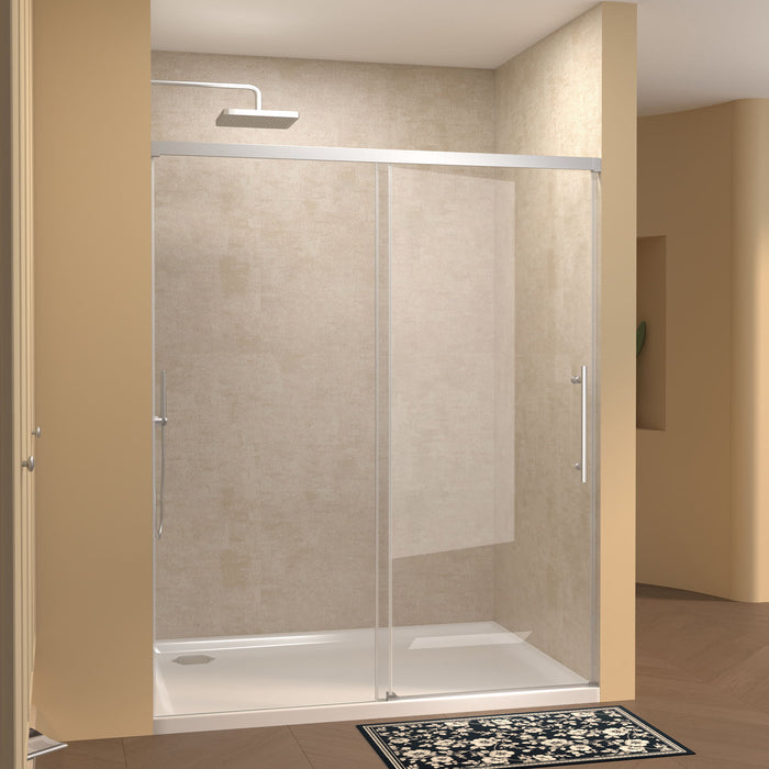 Frameless Single Sliding Shower Door With Handle