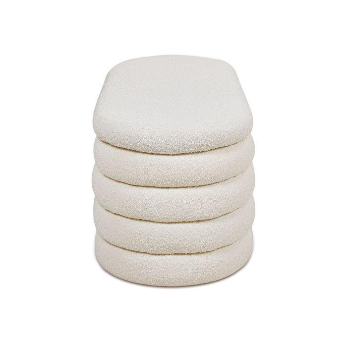 Fuji - Upholstered Oval Storage Bench