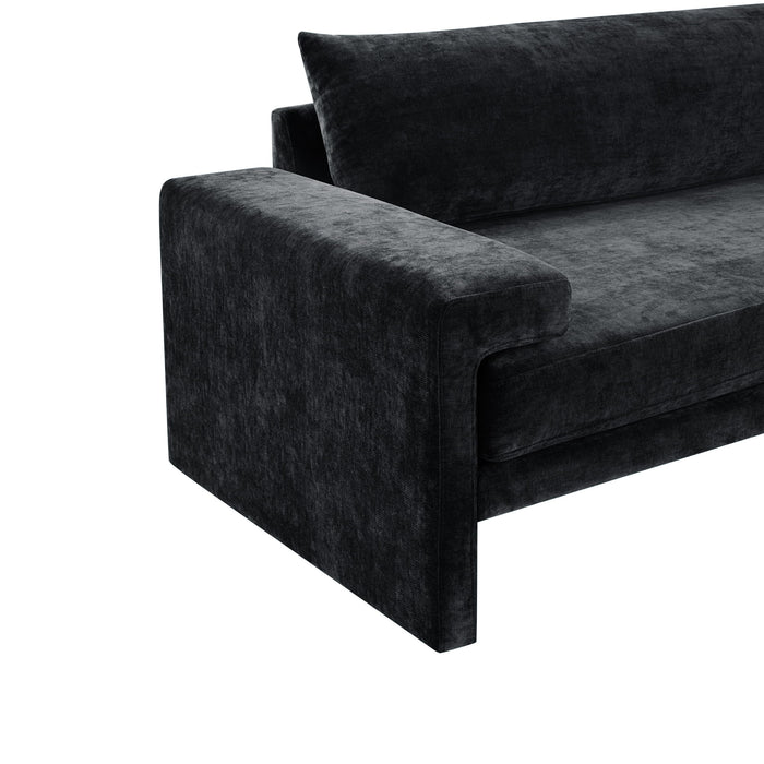 Upholstered 3 Seater Sofa With Wide Armrests