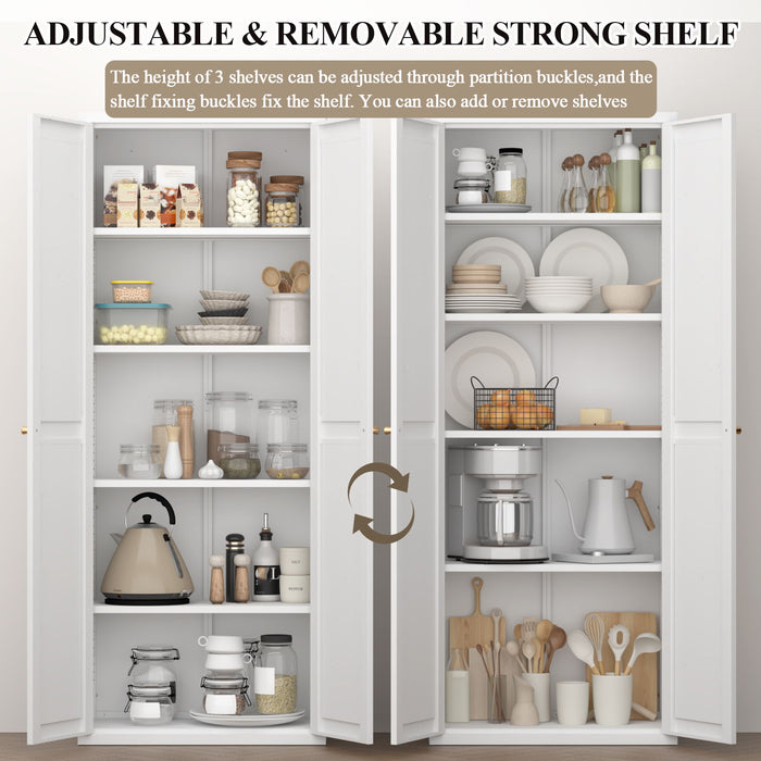 Adjustable 2 Door Storage Cabinet With Adjustable Shelves
