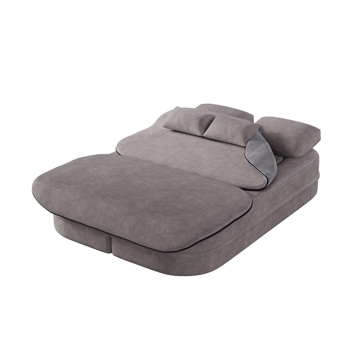 2 In 1 Foldable Sofa Bed With Multi Functional Blanket, Floor Lounge Sofa