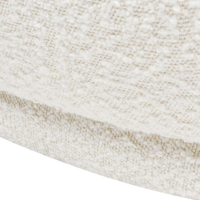 Aire - RAF Modern Rounded Chaise Lounge - Ivory White