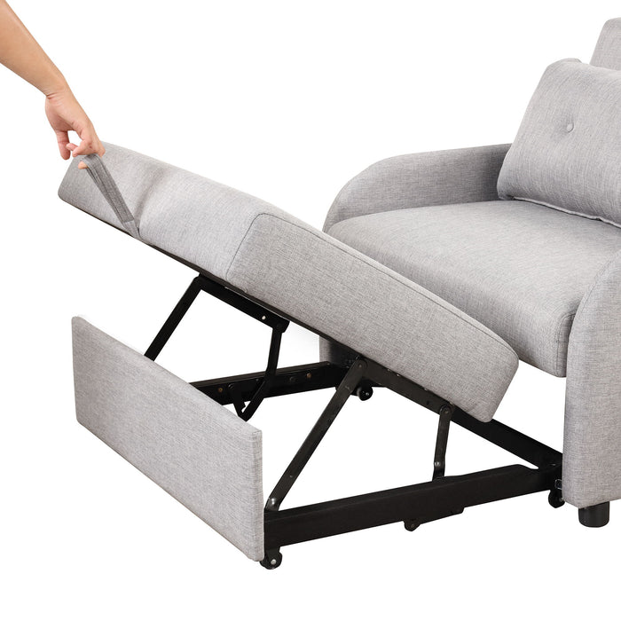 Versatile Pull Out Sofa Sleeper 3 In 1 With Wing Table & USB Charge, Compact Design