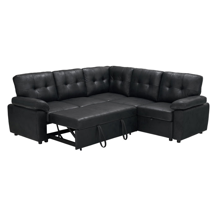 Convertible Sectional Sofa Bed With Pull Out Sleeper And Storage