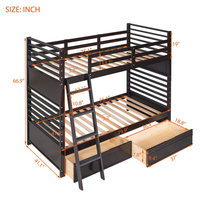 Bunk Bed With 2 Drawers