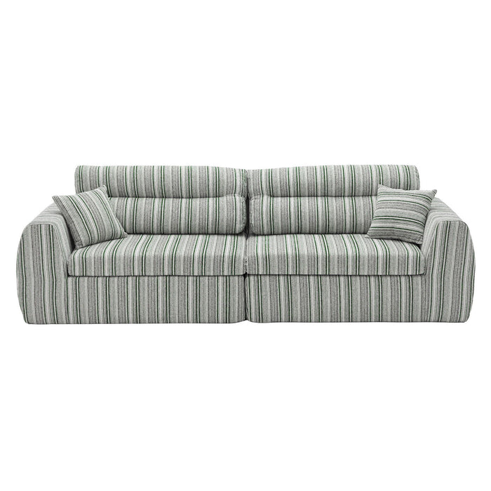 3 Seater, Couch With Throw Pillows For Living Room