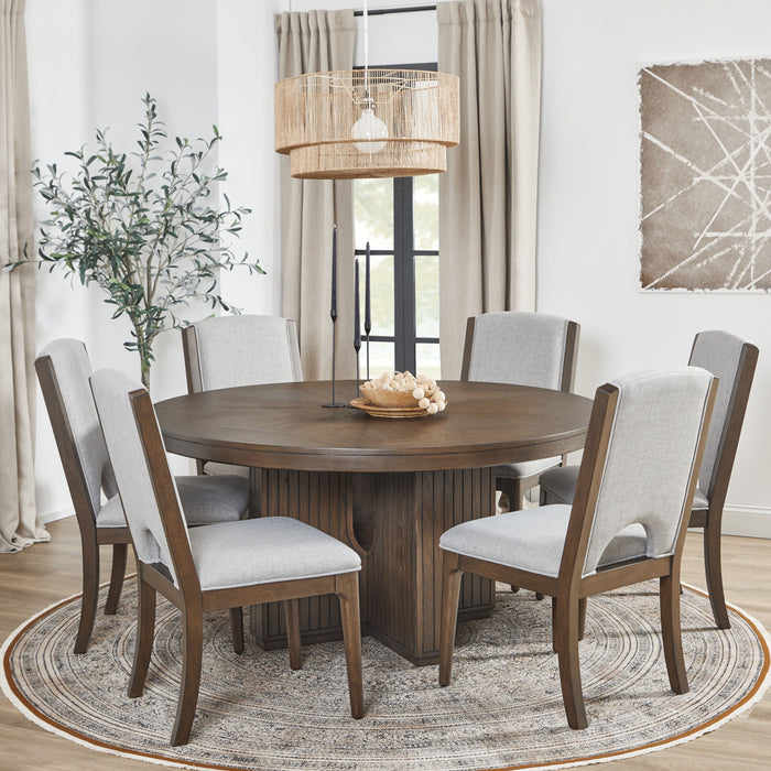 Athens - Round Dining Table - Chocolate Brown
