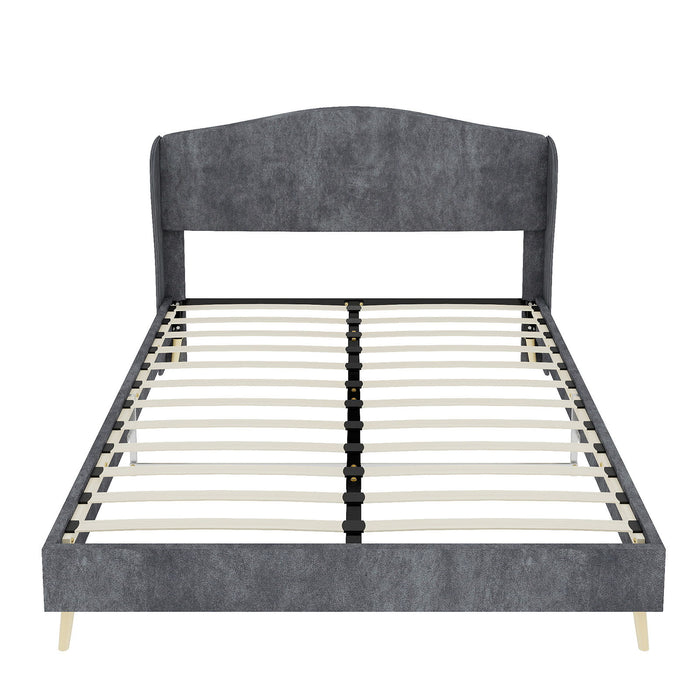 Upholstered Bed, Tufted Headboard, Comfortable Sleep