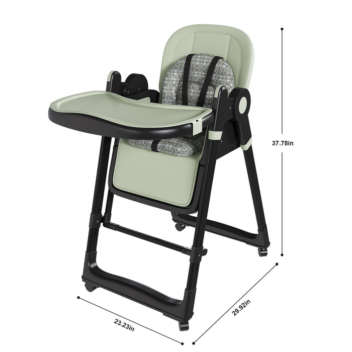 Convertible Baby High Chair To Rocker With 5 Point Harness