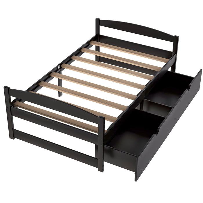 Platform Bed With 2 Drawers