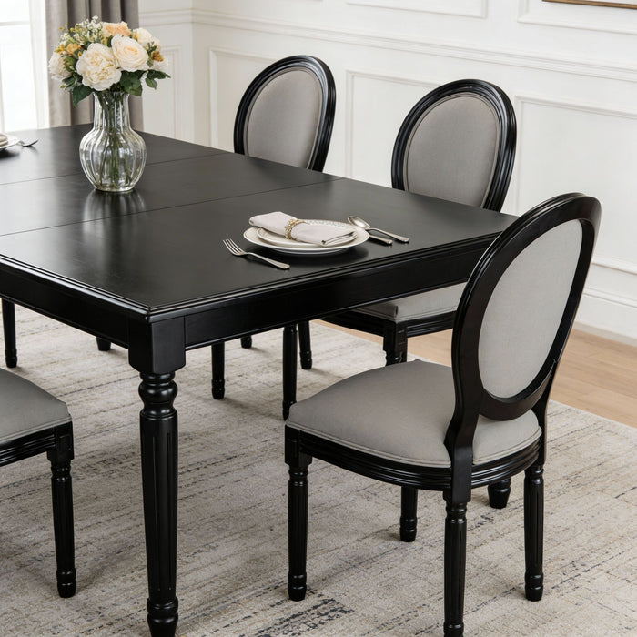 Upholstered & Round Back Dining Chairs (Set of 2)