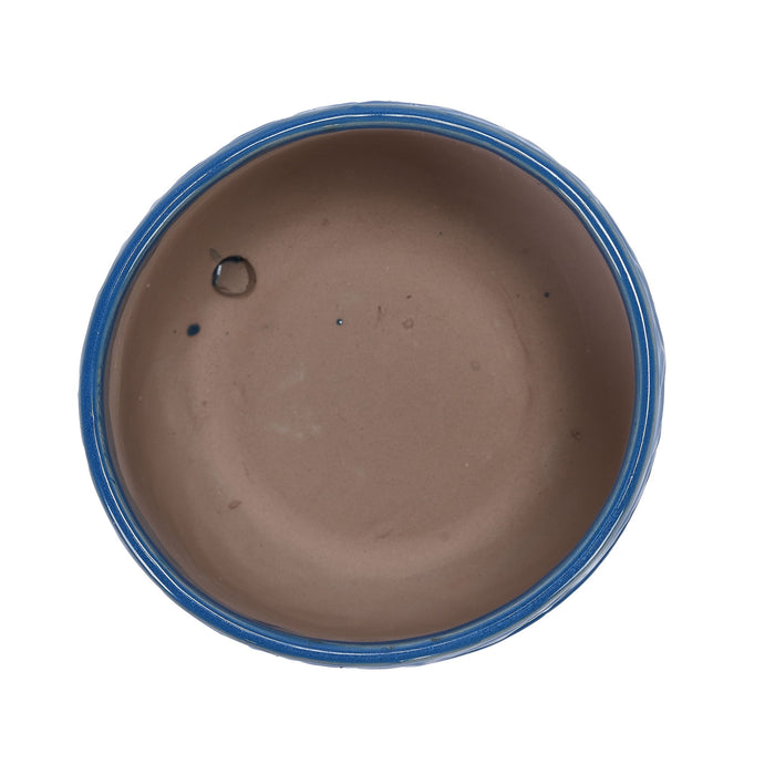 Ceramic Flowerpot, 7" Planter For Patio, Garden, Windowsill (Set of 2) - Antique Navy Blue