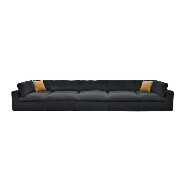 Custom Configuration Modular Sectional With Toss Pillows