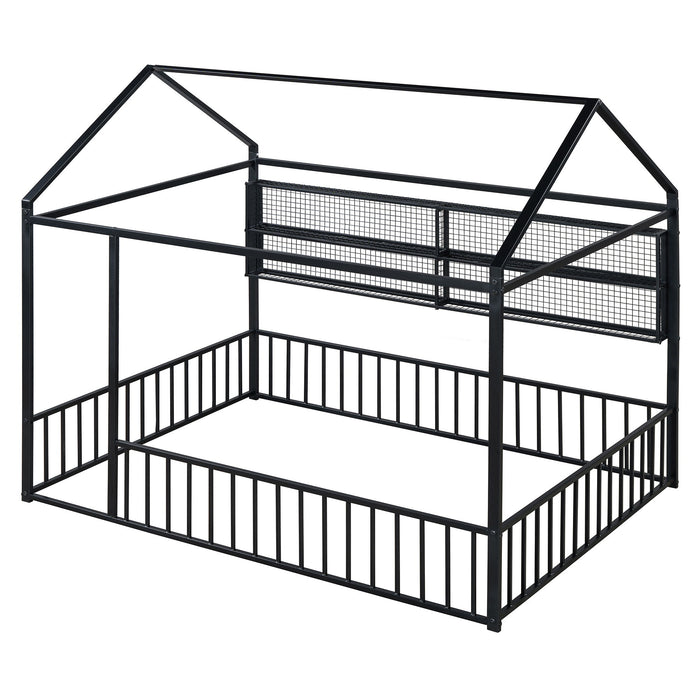 House Frame With Fence And Shelves