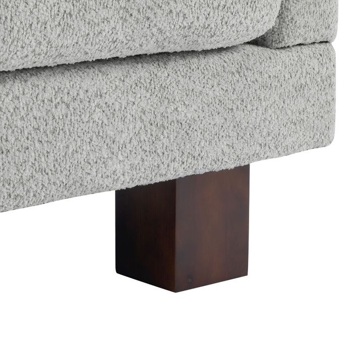 Modern Loveseat Sofa, 2 Seater With Square Arms For Living Room