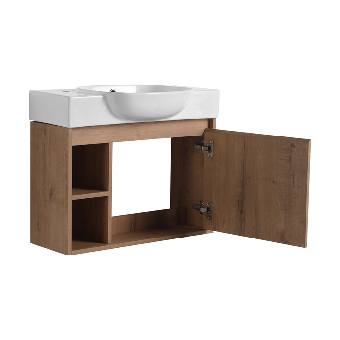 Sleek Design Freestanding Bathroom Vanity With Sink, Soft Close Door
