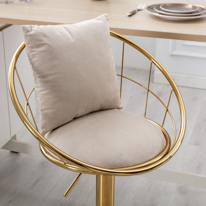 Unique Design Bar Chair, 360 Degree Rotation, Adjustable Height, Suitable For Dining Room And Bar