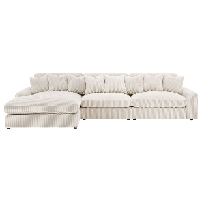Cassidy - Upholstered Sectional Sofa With Reversible Cushions