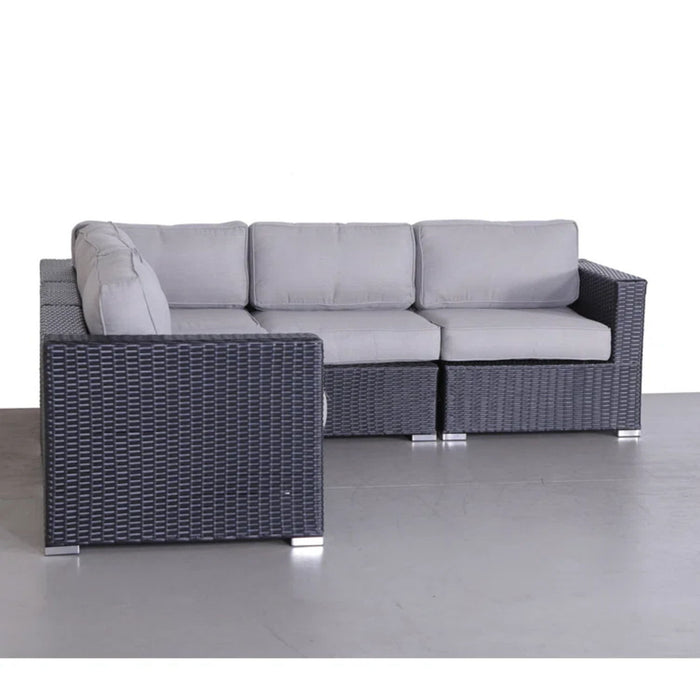 Luxurious Wicker Patio Sectional With Weather Resistant Sunbrella Cushions