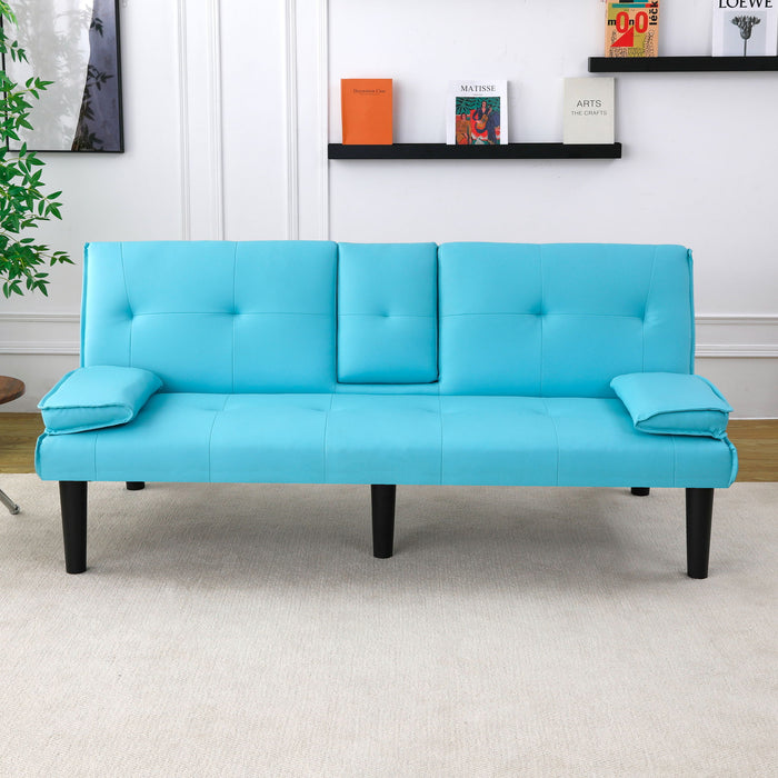 Sofa Bed With Foldable Design And Cup Holder