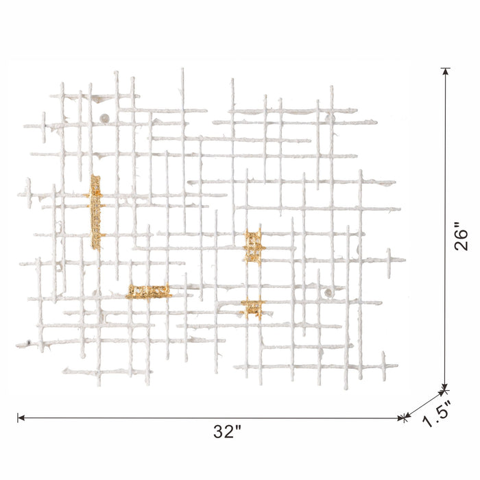 Iron Wall Decor - White / Gold