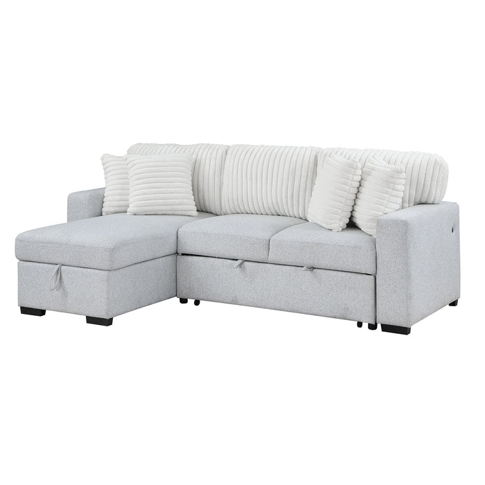 Ford - Reversible Pull Out Sofa Bed - Light Gray