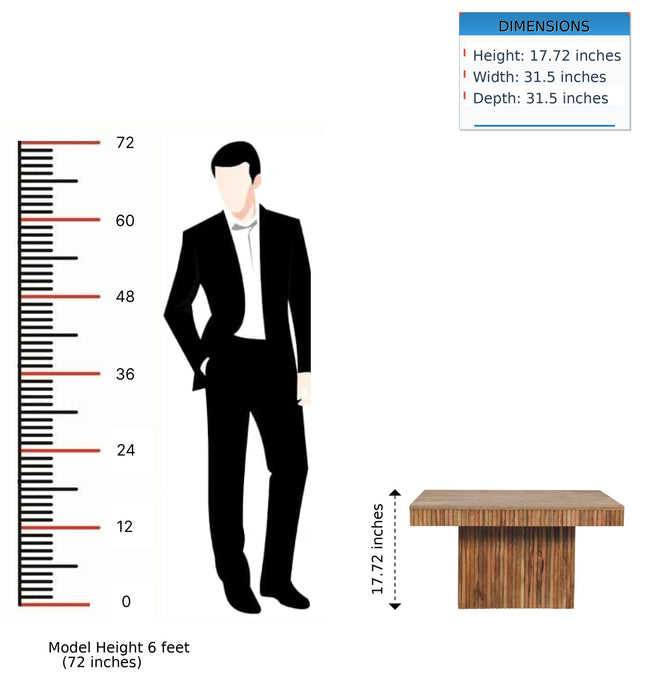Soba - Chunky Coffee Table - Oak
