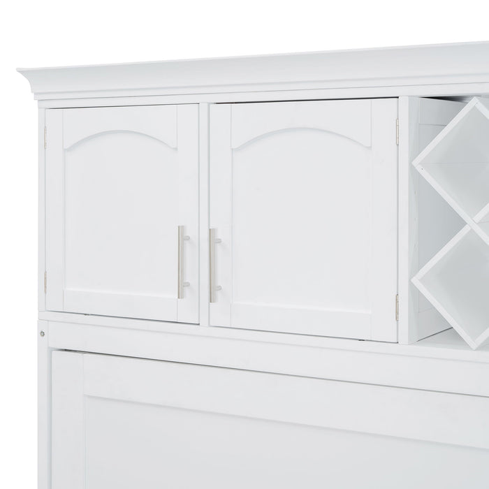 Murphy Wall Bed With Top Cabinets & Wine Rack