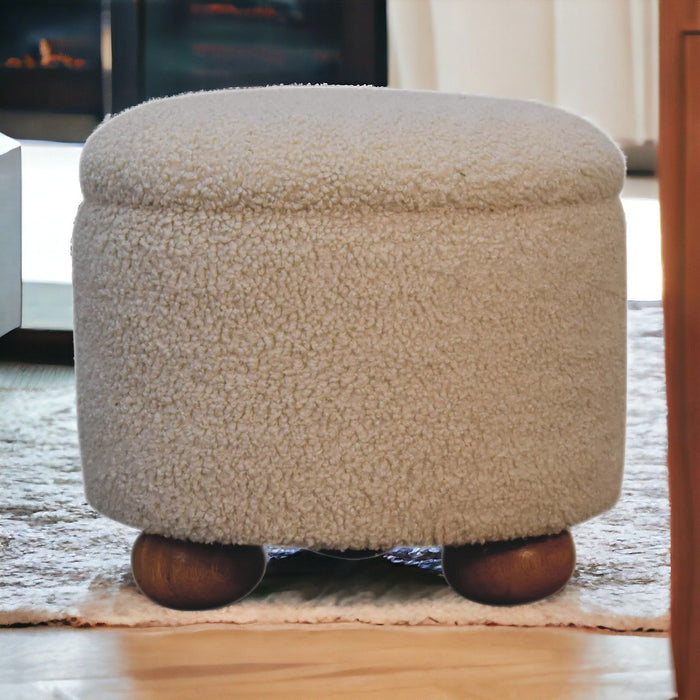 Storage Footstool - Cream