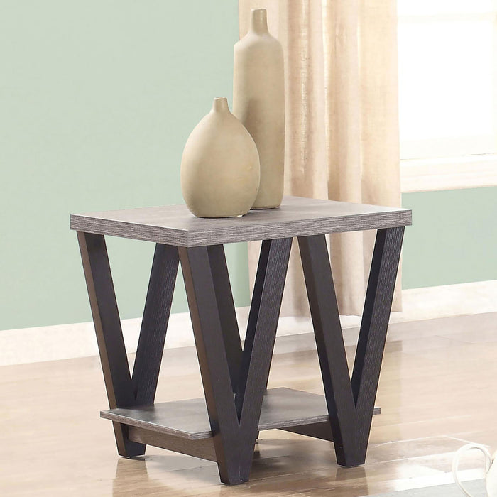 Angled Leg End Table - Gray