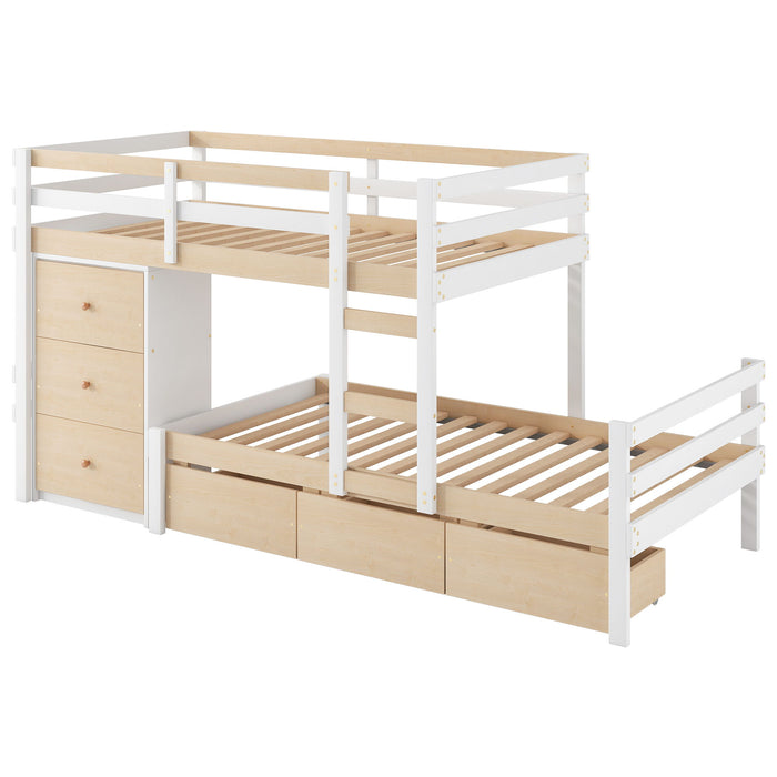 Loft Bunk Bed With Drawers And Ladder