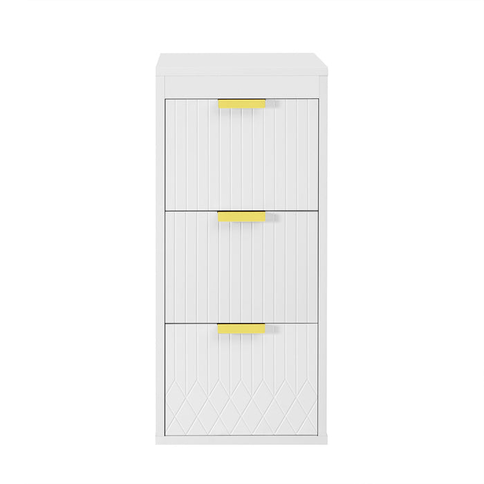 Modern Wall Mounted Floating Cabinet With Drawers For Bathroom
