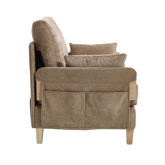 Mid Century Modern Foldable Sofa Bed, 3 In 1 Convertible Sleeper With 3 Pillows