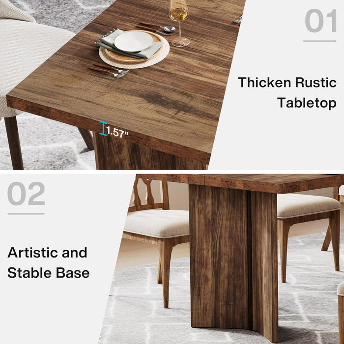 Dining Table For 4 - 6 People, Kitchen Table With Thick Top