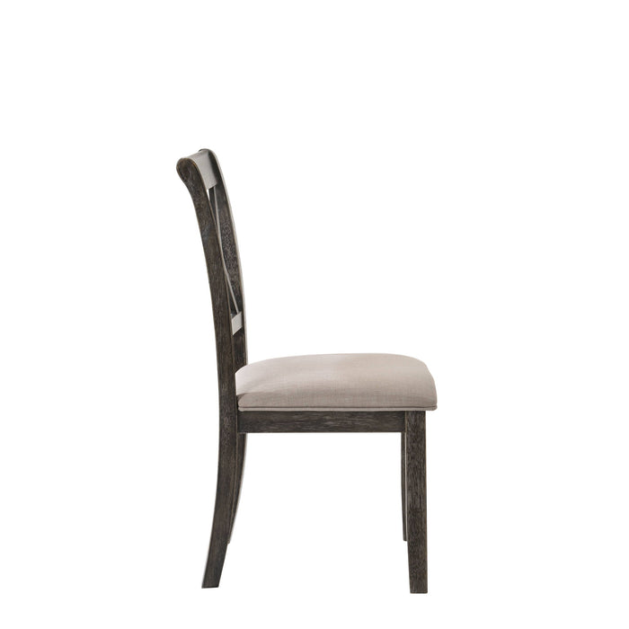 Claudia II - Weathered 7 Pieces Dining Room Set - Gray
