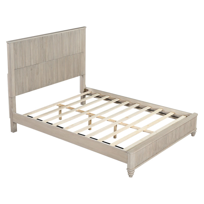 Platform Bed Frame With Tall Headboard