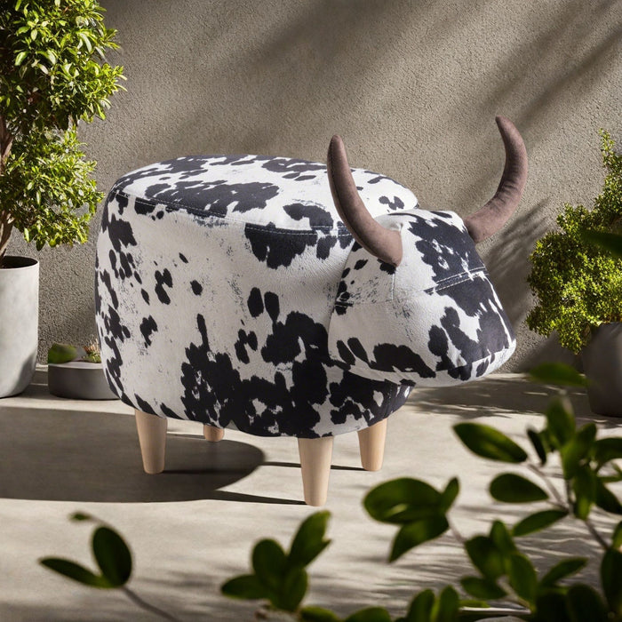 Cow Shaped Ottoman Footstool