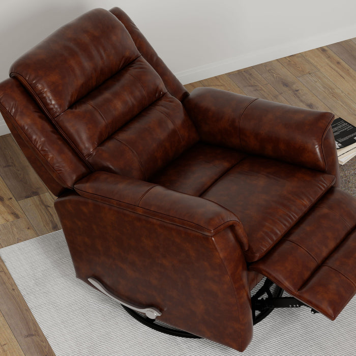 Swivel Recliner With Manual Adjustable Footrest