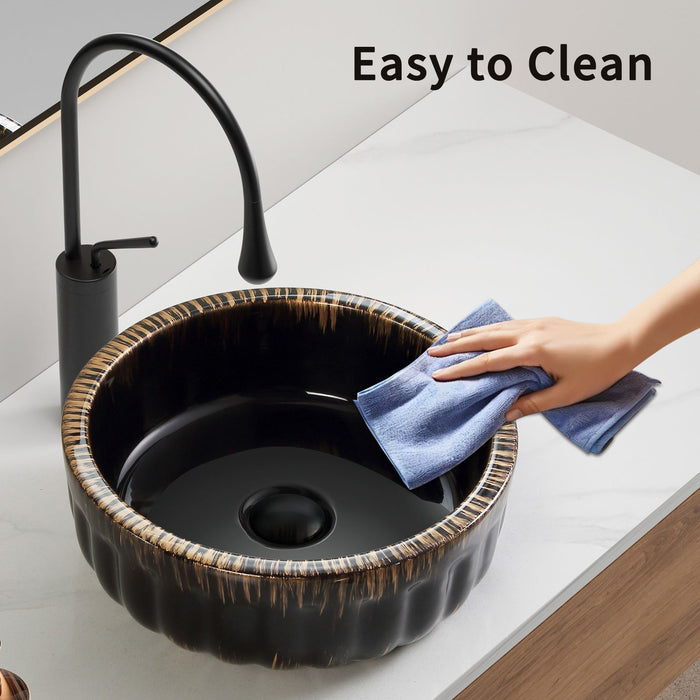 Vessel Sink, Above Counter Small Bowl - Black