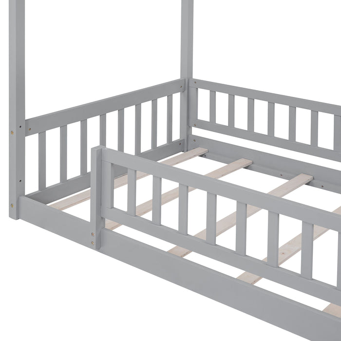Bed House Bed Frame With Fence