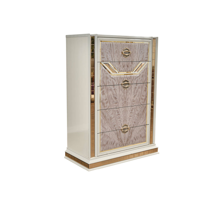 Omari - 5 Drawer Chest - Beige