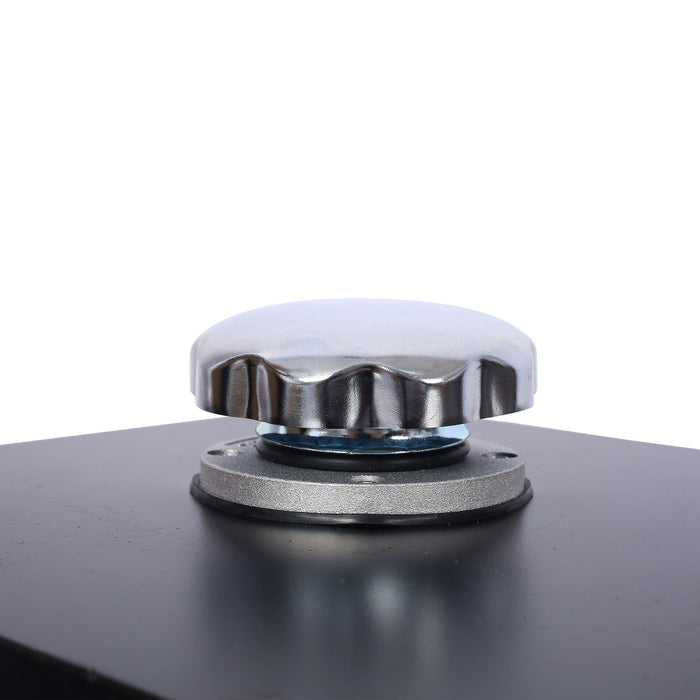 Heavy Duty 5 Gallon Steel Hydraulic Fluid Reservoir Tank With Mounting Foot, 14 Gauge - Black