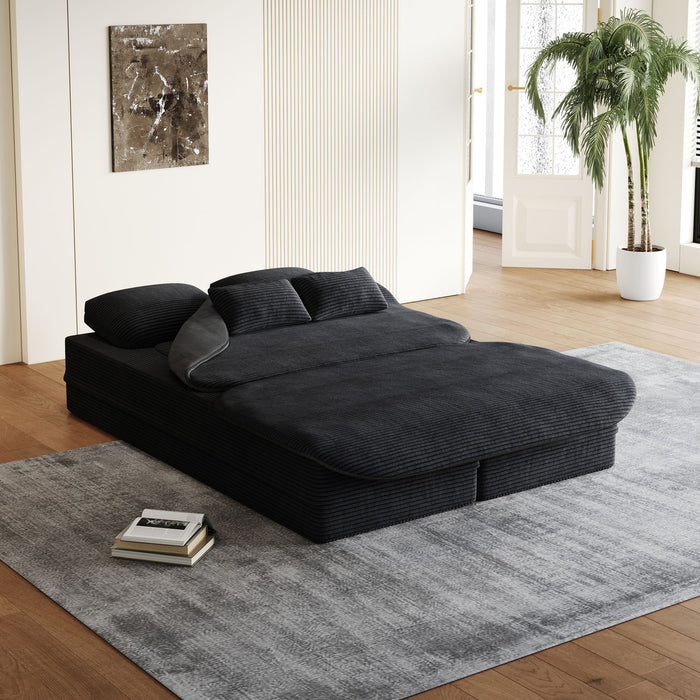 2 In 1 Foldable Sofa Bed With Multi Functional Blanket